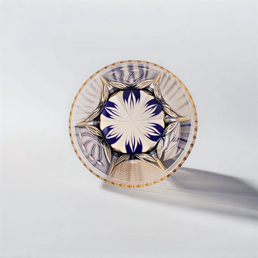 Edo Kiriko Handcrafted Peacock Motif Whisky Glass - Image 6