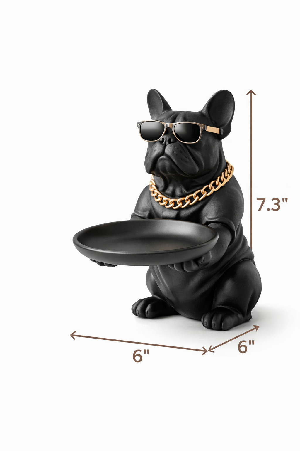 Bulldog Dog Figurine Key Storage Box – Resin Home Decor Statue - Image 7