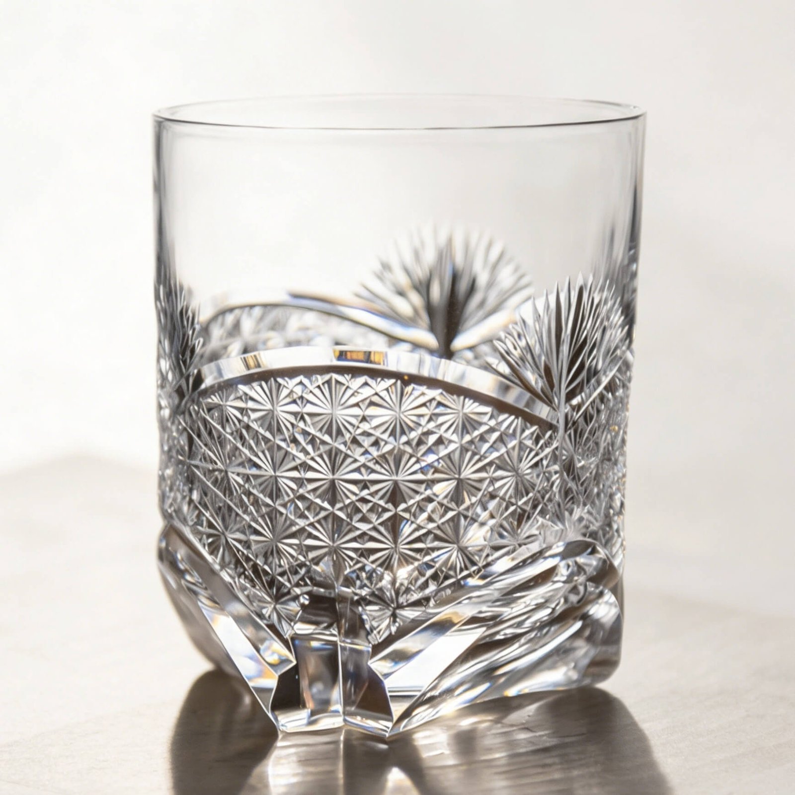 Edo Kiriko Handcrafted Takeha & Chrysanthemum Whisky Glass - Image 9