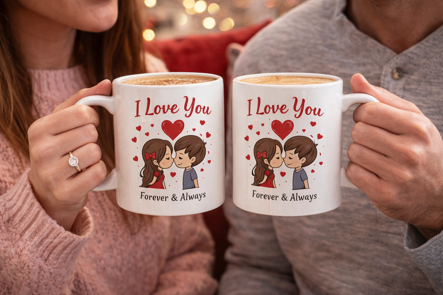 Love Message Ceramic Coffee Mug – Romantic Couple Gift Cup - Image 3